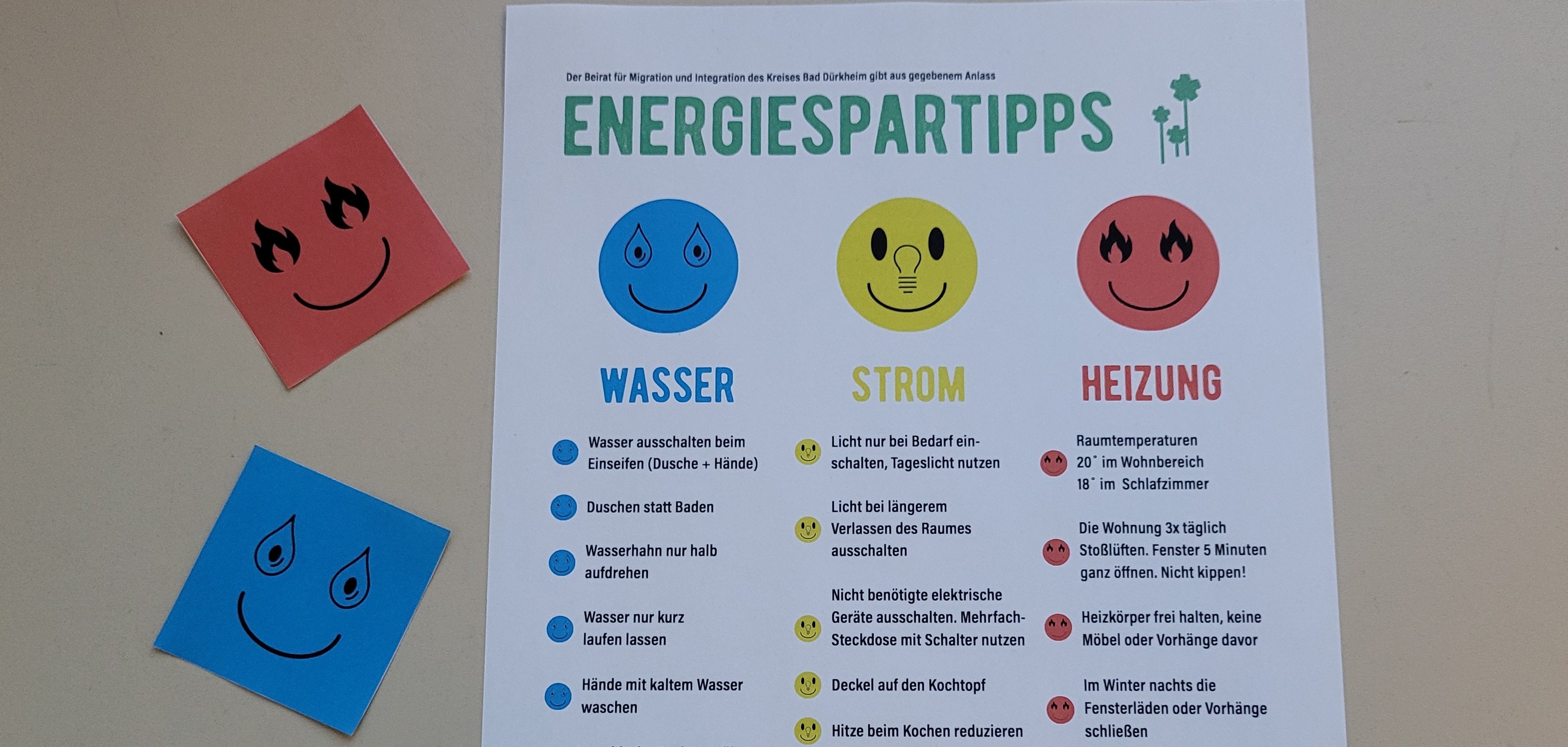 Vorlagen für die Sticker und Infoblätter. 