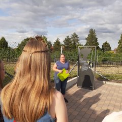 Stadtführerin Silke Bähr am Plauderweg