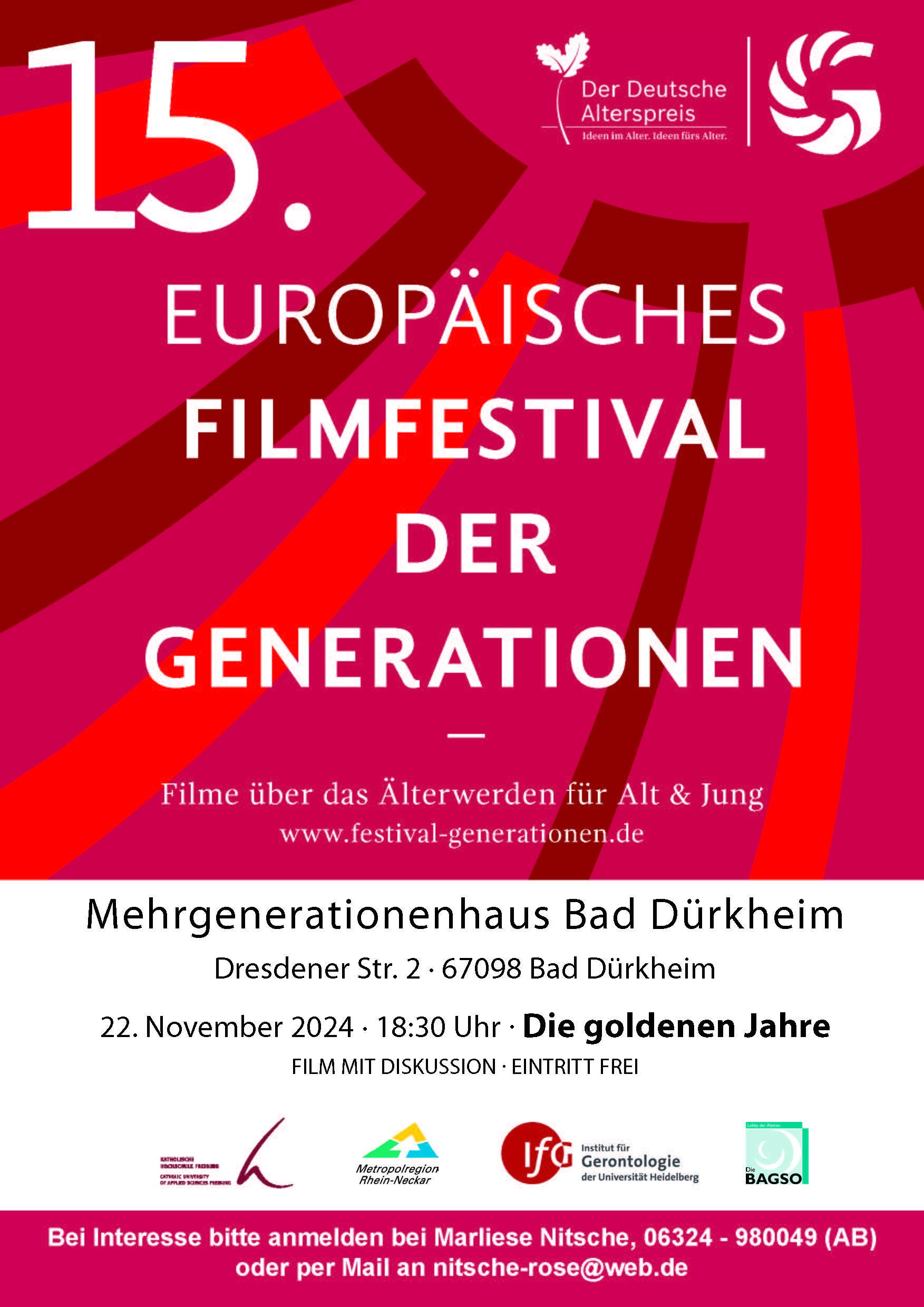 Plakat 15. Filmfestival der Generationen