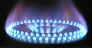 brennende Gasflamme