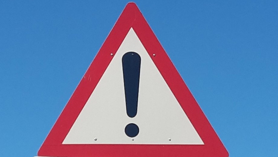 Warnschild.