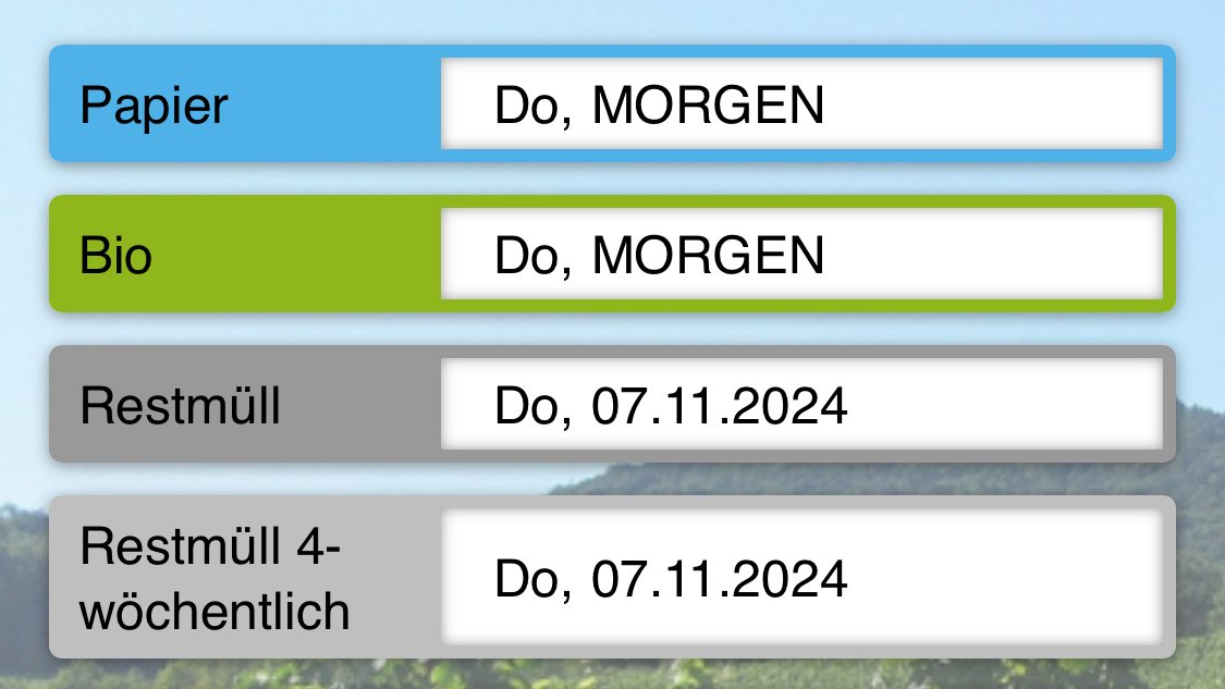 Ein Screenshot aus einer App mit Text und Daten.