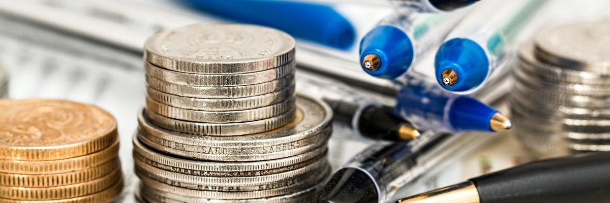 Münzgeld und Unterlagen