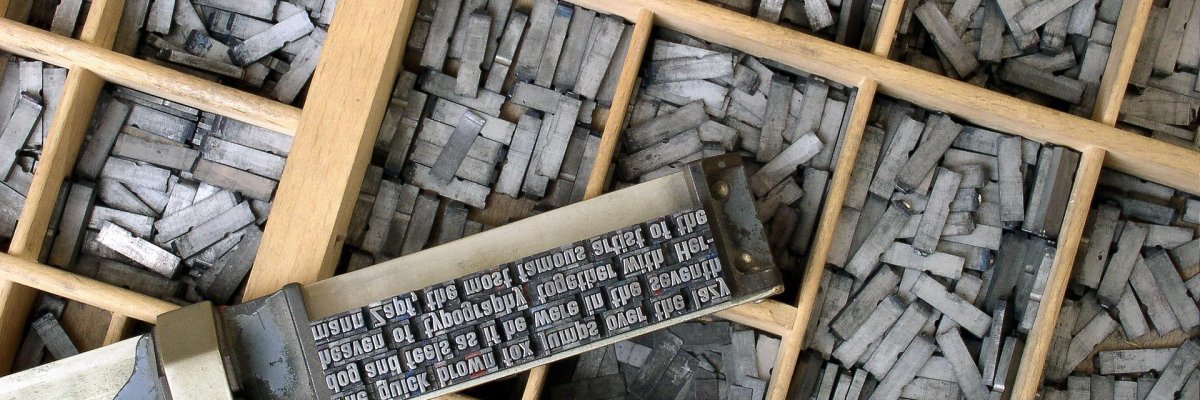 Setzkasten für Buchstaben