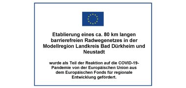 Barrierefreies Radwegenetz gefördert durch den Fonds für Regionale Entwicklung der EU