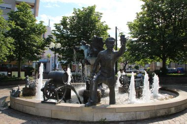 Der Wurstmarktbrunnen in Bad Dürkheim. 