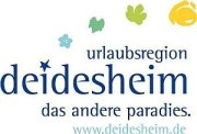 Logo der Tourist-Info der Verbandsgemeinde Deidesheim mit dem Schriftzug "Urlaubsregion Deidesheim - das andere Paradies". 