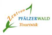 Logo in Blattform mit Schriftzug "Zentrum Pfälzerwald Touristik